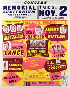Lot #4373  Motown Artists 1965 Chattanooga Poster