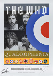 Lot #4475 The Who 2012 Signed Quadrophenia Tour Poster - Image 1