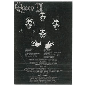 Lot #4523  Queen Signed 1974 First Headline Tour Handbill - Image 2