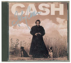 Lot #4194 Johnny Cash Signed American Recordings CD - Image 1