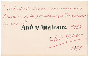 Lot #505 Andre Malraux - Image 1
