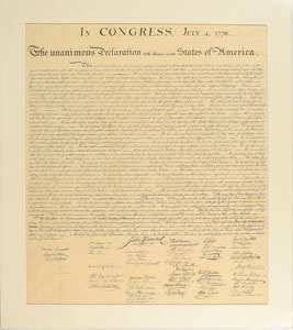 Lot #104  Declaration of Independence Force Print