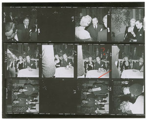 Lot #7274 Marilyn Monroe and Laurence Olivier Original Vintage Contact Sheet - Image 1