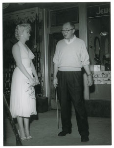 Lot #7270 Marilyn Monroe and Billy Wilder Original Vintage Glossy Photograph - Image 1