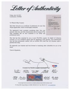 Lot #7102 John Wayne Typed Letter Signed - Image 2