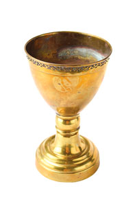 Lot #7073  Warner Brothers Large Brass Goblet - Image 1