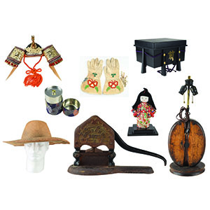 Lot #7055  Old Tucson Studios Collection of Rare Surviving Artifacts/Props: Wooden Lamp, Cigar Cutter, Straw Hats, etc. - Image 1