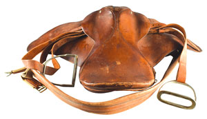 Lot #7064  Old Tucson Studios Tack Collection: Leather Saddle, Saddle Bags, and Bridle - Image 4