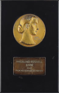 Lot #7332 Rosalind Russell Look Magazine Award - Image 1