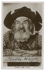 Lot #7087 Gabby Hayes Signed Photograph - Image 1