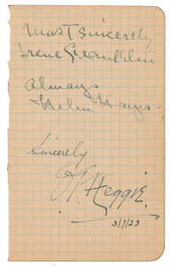 Lot #7343  Frankenstein: O. P. Heggie Signature - Image 1