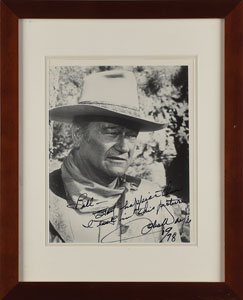 Lot #7098 John Wayne Signed Photograph