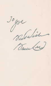 Lot #7142 Bruce Lee Signature