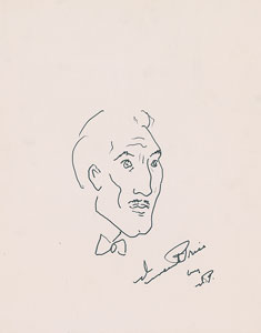 Lot #7355 Vincent Price Signed Sketch - Image 1