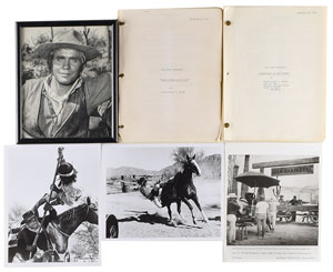Lot #7034  High Chaparral Group: Scripts, Photos, and Signed Mark Slade Photo - Image 1