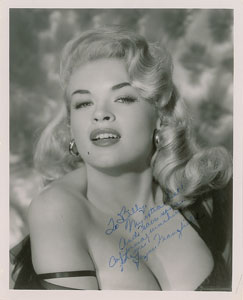 Lot #7145 Jayne Mansfield Signed Photograph