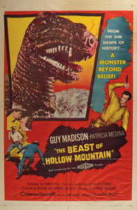 Lot #880 The Beast of Hollow Mountain One Sheet Movie Poster - Image 1