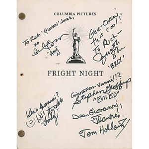 Lot #7411  Fright Night Cast-signed Original Draft Script - Image 4