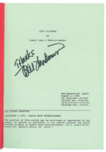 Lot #7402  City Slickers Original Draft Script Signed by Billy Crystal - Image 2