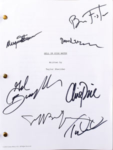 Lot #7480  Hell or High Water Cast-signed Script - Image 4