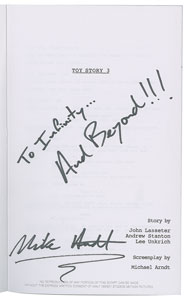 Lot #7517  Toy Story 3 Mini Script Signed by