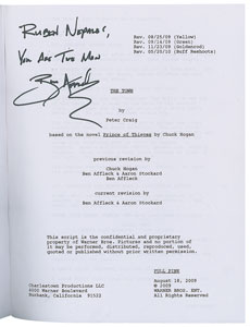 Lot #7516 The Town Script Signed by Ben Affleck