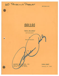Lot #7427 Priscilla Presley's Script for Dallas - Image 1