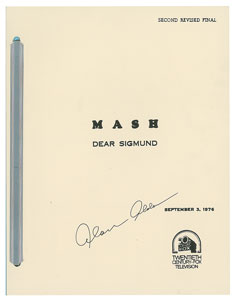 Lot #7423  MASH Script Signed by Alan Alda - Image 1