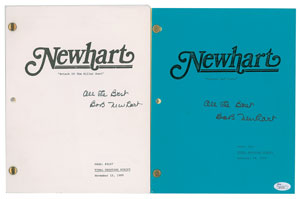 Lot #7497  Newhart Scripts (3) Signed by Bob Newhart - Image 1