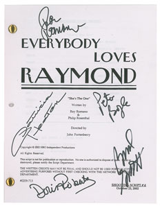 Lot #7405  Everybody Loves Raymond Cast-signed Script - Image 1