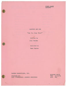 Lot #7463 Redd Foxx's Script for Sanford and Son - Image 1