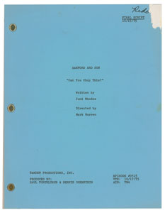 Lot #7464 Redd Foxx's Script for Sanford and Son - Image 1