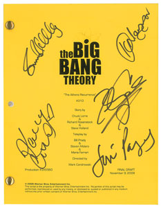 Lot #7400 The Big Bang Theory Cast-signed Script - Image 1