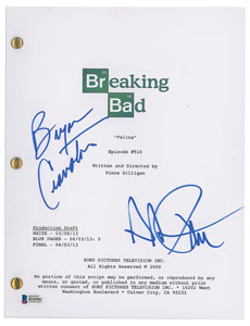 Lot #7445  Breaking Bad Script Signed by Bryan
