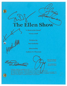 Lot #7453 The Ellen Show Cast-signed Script