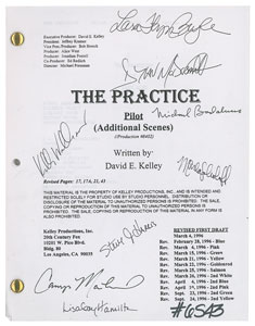 Lot #7505 The Practice Cast-signed Script