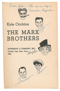Lot #7147  Marx Brothers Signed Book