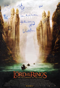 Lot #7534 The Lord of the Rings Signed Poster - Image 1