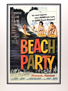 Lot #7175  Beach Party Signed Poster - Image 1