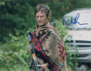 Lot #7547 The Walking Dead: Lincoln and Reedus Signed Photographs - Image 1