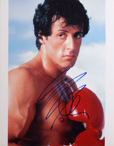 Lot #7545 Sylvester Stallone Signed Photograph
