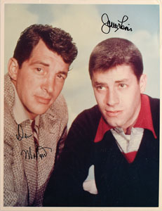 Lot #7219 Dean Martin and Jerry Lewis Signed