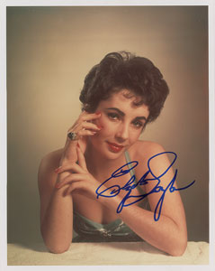Lot #7161 Elizabeth Taylor Signed Photograph