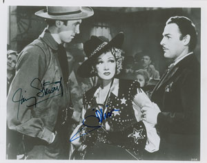 Lot #7095 James Stewart and Marlene Dietrich Signed Photograph - Image 1