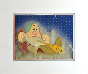 Lot #7573 Sleepy production cel from Snow White and the Seven Dwarfs - Image 2