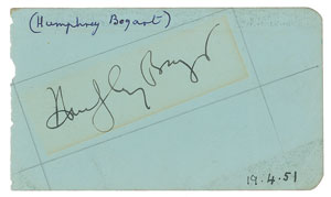 Lot #7114 Humphrey Bogart Signature - Image 1