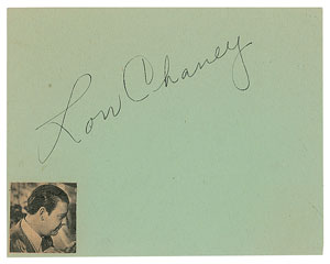 Lot #7334 Lon Chaney, Jr. Signature