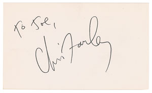 Lot #7527 Chris Farley Signature