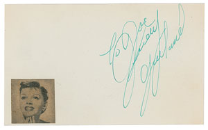 Lot #7125 Judy Garland Signature