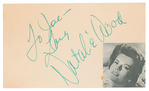 Lot #7248 Natalie Wood Signature - Image 1